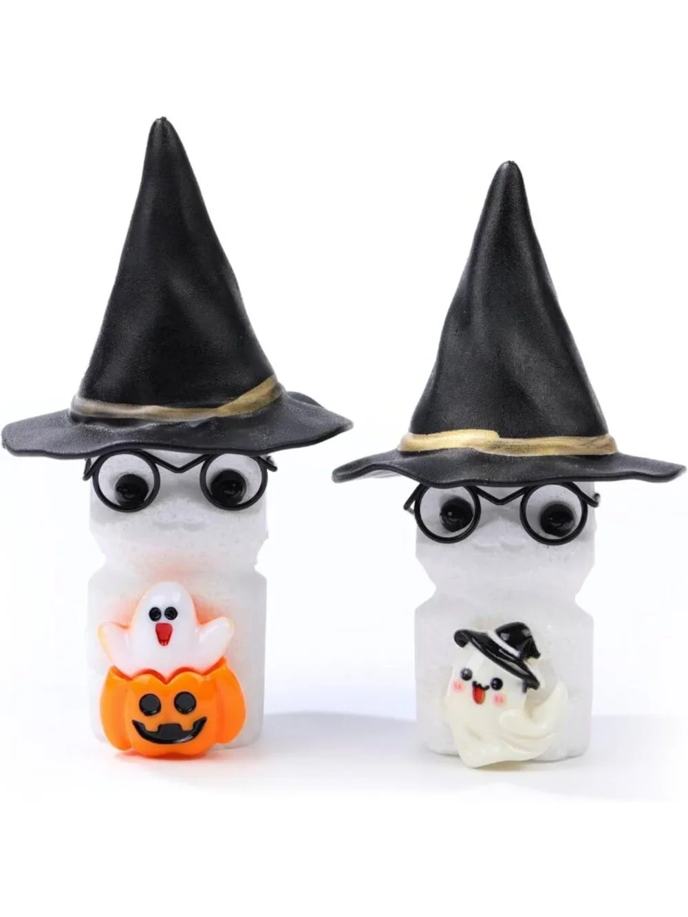 Adorable 2PC White Ghost Halloween Decor - 3.5